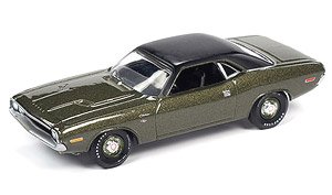 1970 ダッジ チャレンジャー R/T ダークグリーン/ブラック ルーフ (ミニカー)