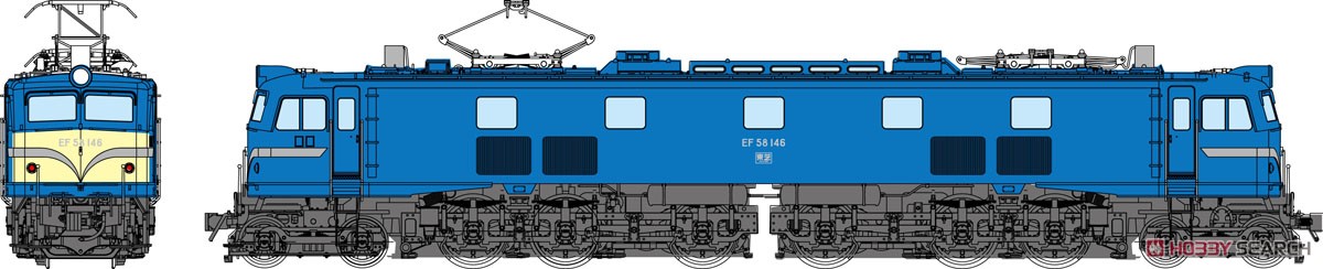16番(HO) 国鉄 EF58 146 ヨロイ窓、SG、前面小窓 前面警戒色 (塗装済み完成品) (鉄道模型) その他の画像1