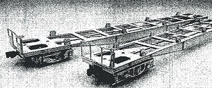 16番(HO) コキ5500 中期後期型 コンテナ5個積み TR216台車付き ペーパーキット (組み立てキット) (鉄道模型)