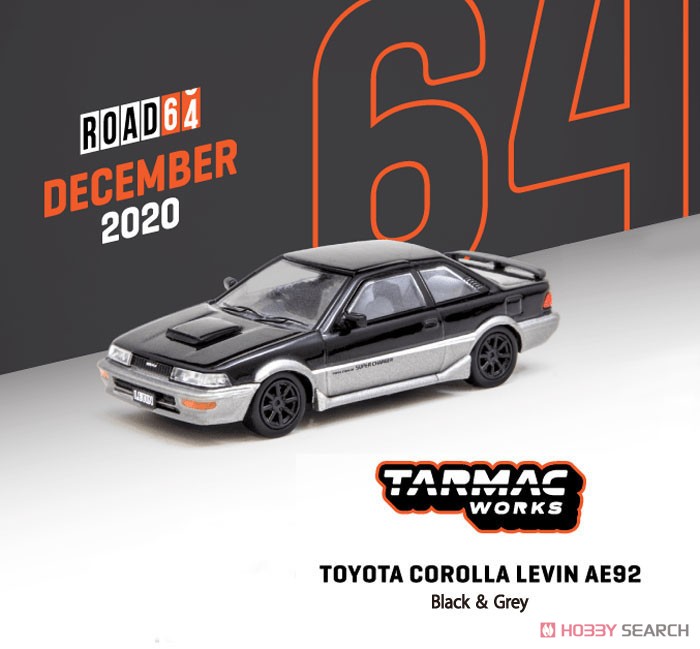 Toyota Corolla Levin AE92 Black / Grey (ミニカー) 商品画像1