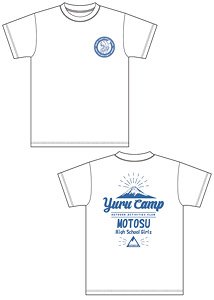 Yurucamp Motosu High School Outdoor Activities Club T-Shirt (L) (Rin) White (Anime Toy)