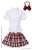 45 Girly Frill Skirt Set (Red x White Check) (Fashion Doll) Item picture1
