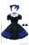 AZO2 Chat Noir Dress Set (Black x Royal Blue) (Fashion Doll) Item picture1
