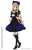 AZO2 Chat Noir Dress Set (Black x Royal Blue) (Fashion Doll) Other picture1