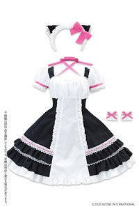 AZO2 Chat Noir Dress Set (Black x Berry Pink) (Fashion Doll)