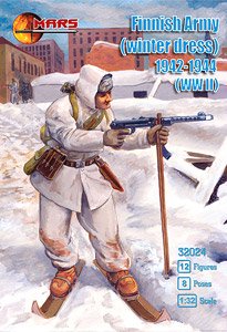 Finnish Army (Winter Dress) 1942-1944 WWI (12 Figures / 8 Poses) (Plastic model)