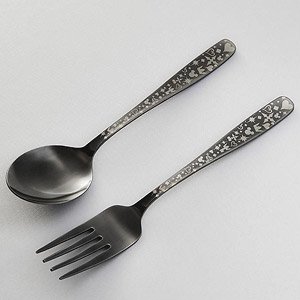 Kingdom Hearts Fork & Spoon [Confetti Black] (Anime Toy)