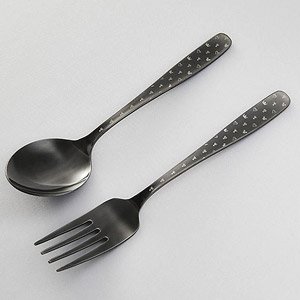 Kingdom Hearts Fork & Spoon [Monogram Black] (Anime Toy)