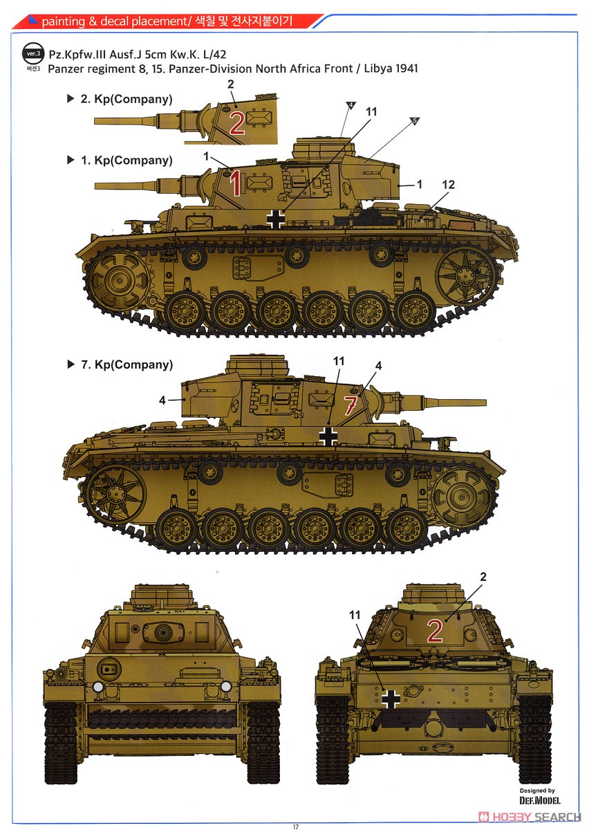 III号戦車 J型 `北アフリカ戦線` (プラモデル) 塗装4