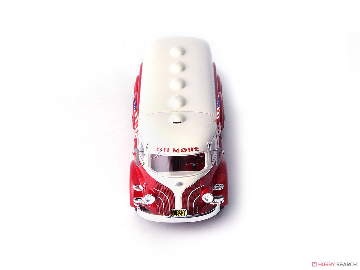 White Gilmore Streamline Tank Truck 1935 Red / Ivory (Diecast Car) Item picture4