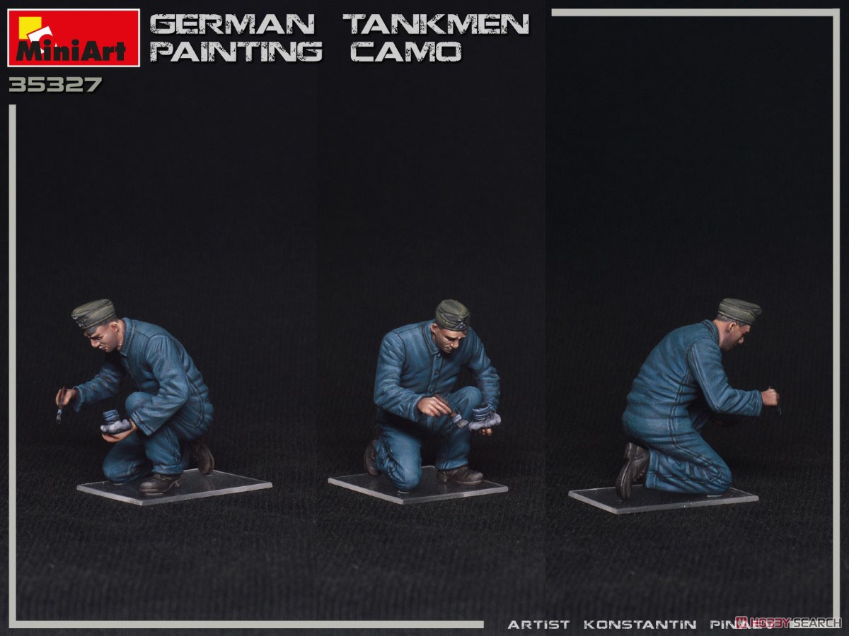 迷彩塗装中のドイツ戦車兵2体＋塗装道具 (プラモデル) 商品画像10