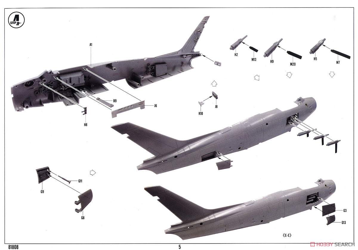 USAF F-86 Sabre (Plastic model) Assembly guide3