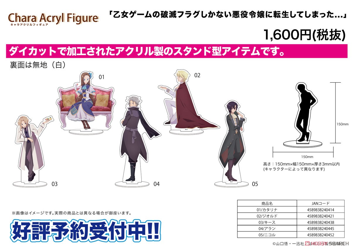 Chara Acrylic Figure [My Next Life as a Villainess: All Routes Lead to Doom!] 05 Nicol (Anime Toy) Other picture2