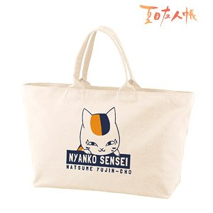 Natsume`s Book of Friends Nyanko-sensei Big Zip Tote Bag (Anime Toy)