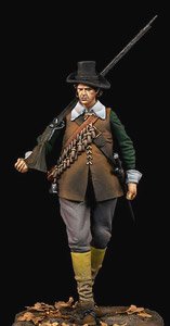 54mm (1/32) English Civil War Musketeer 1651 (Plastic model)