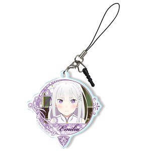 [Re:Zero -Starting Life in Another World-] Acrylic Earphone Jack Accessory Ver.2 Design 01 (Emilia/A) (Anime Toy)