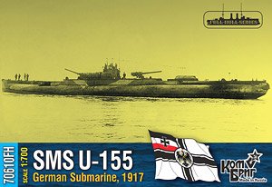 German U-155 Submarine SMS 1917 WL/Full Hull (Plastic model)