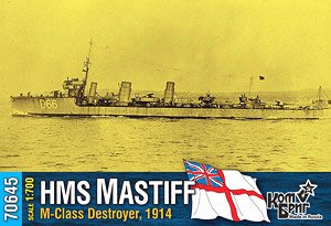 英・M級駆逐艦マスティフ・Eパーツ付き・1915 (プラモデル)