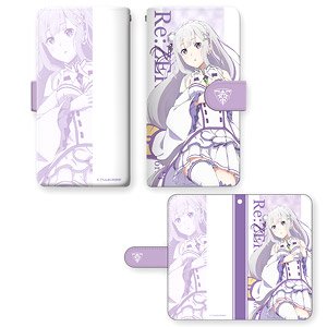 [Re:Zero -Starting Life in Another World-] Book Style Smart Phone Case L Size Design 01 (Emilia) (Anime Toy)
