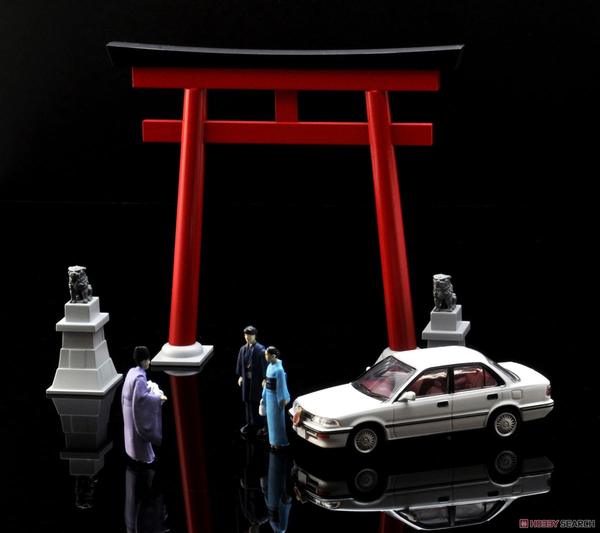 Diorama Collection64 #CarSnap03a New Year`s Visit to a Shrine (Diecast Car) Item picture1