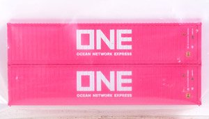 ONE 40ft. Container (Magenta) (2 Pieces) (Model Train)