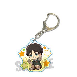 Acrylic Key Ring Attack on Titan Kindergarten Ver. Eren Yeager B (Anime Toy)