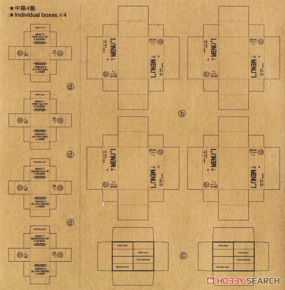 アメリカ軍 10 in 1 レーション用カートン (WWII) (プラモデル) 商品画像3