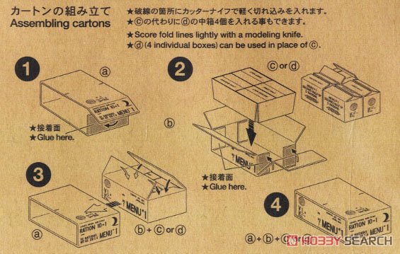 US 10-in-1 Ration Cartons WWII (Plastic model) Assembly guide1
