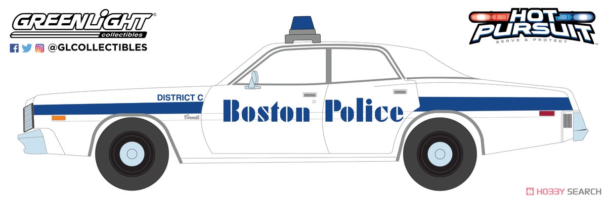 Hot Pursuit - 1976 Dodge Coronet - Boston Police Department - Boston, Massachusetts (Diecast Car) Other picture1