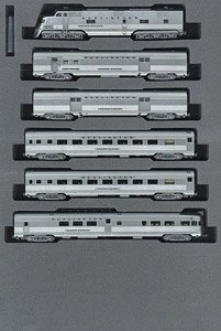 CB&Q E5A & Silver Streak Zephyr (6-Car Set) (Model Train)