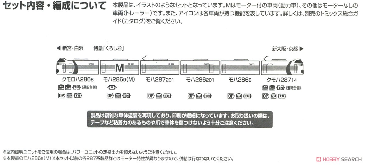 [Limited Edition] J.R. Limited Express Series 287 (Panda Kuroshio, Smile Adventure Train, New Logo) (6-Car Set) (Model Train) About item4