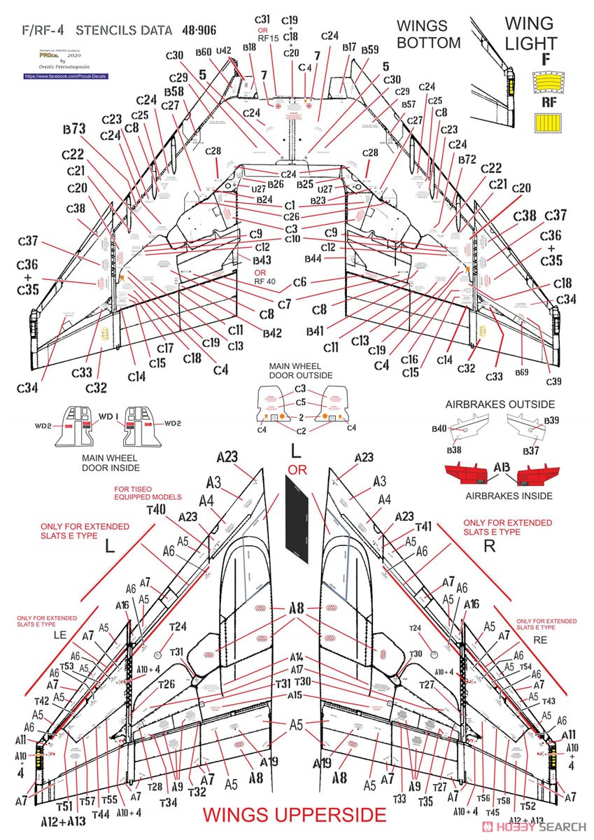 F/RF-4E PhantomII Stencils Decal (Decal) Assembly guide3