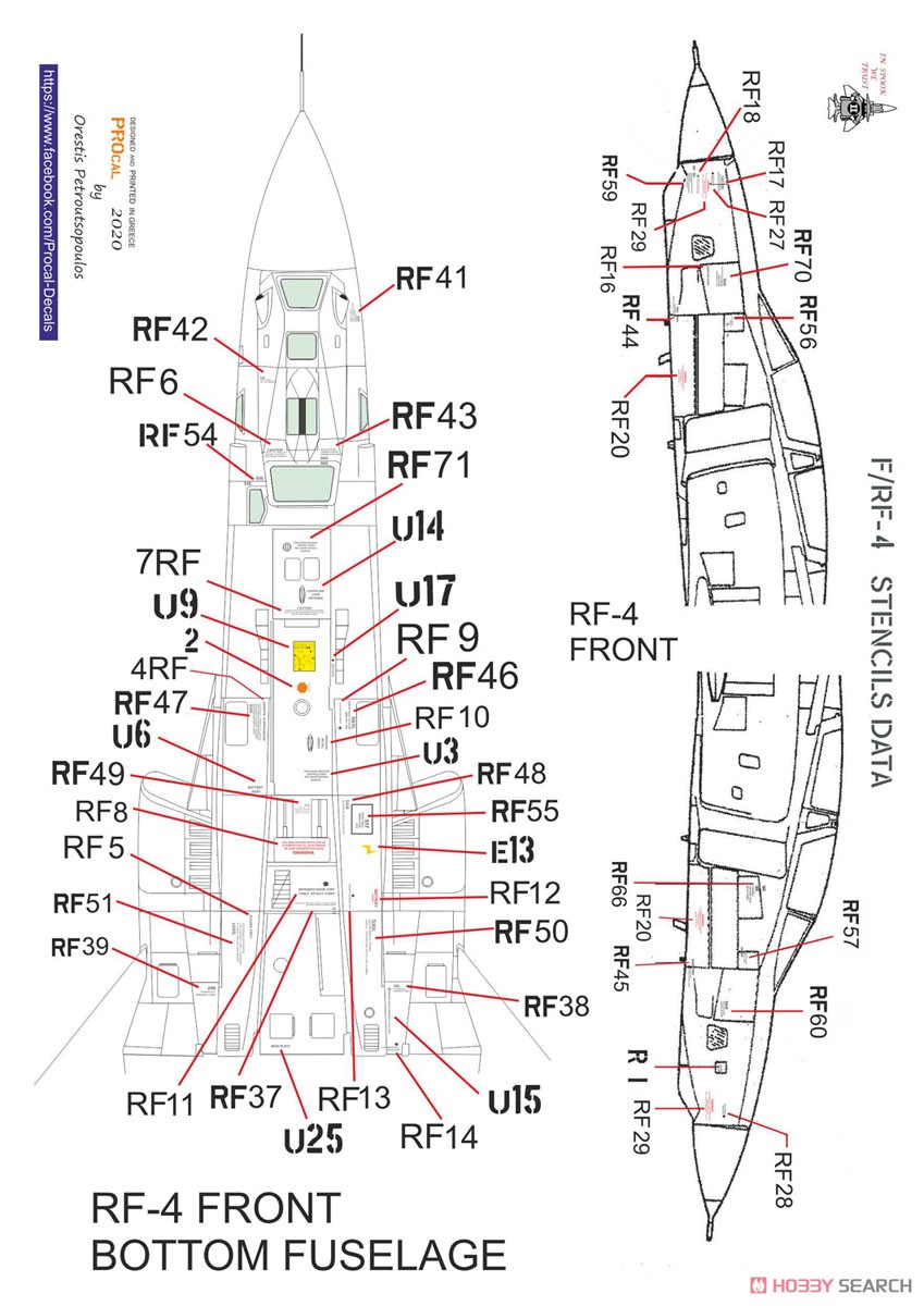 F/RF-4E PhantomII Stencils Decal (Decal) Assembly guide6