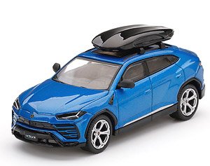 Lamborghini Urus Blu Eleos(Blue) w/Roof Box (RHD) (Diecast Car)