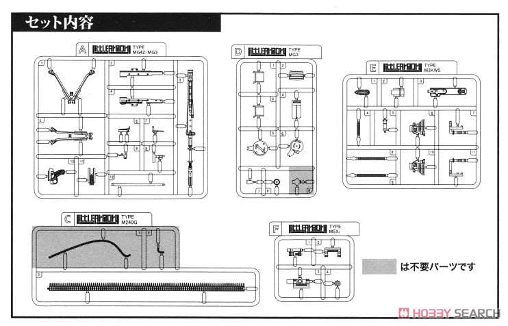 1/12 Little Armory (LA064) MG3KWS タイプ (プラモデル) 設計図3