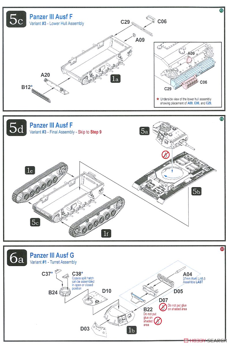 Panzer III Ausf E/F/G (Plastic model) 設計図10
