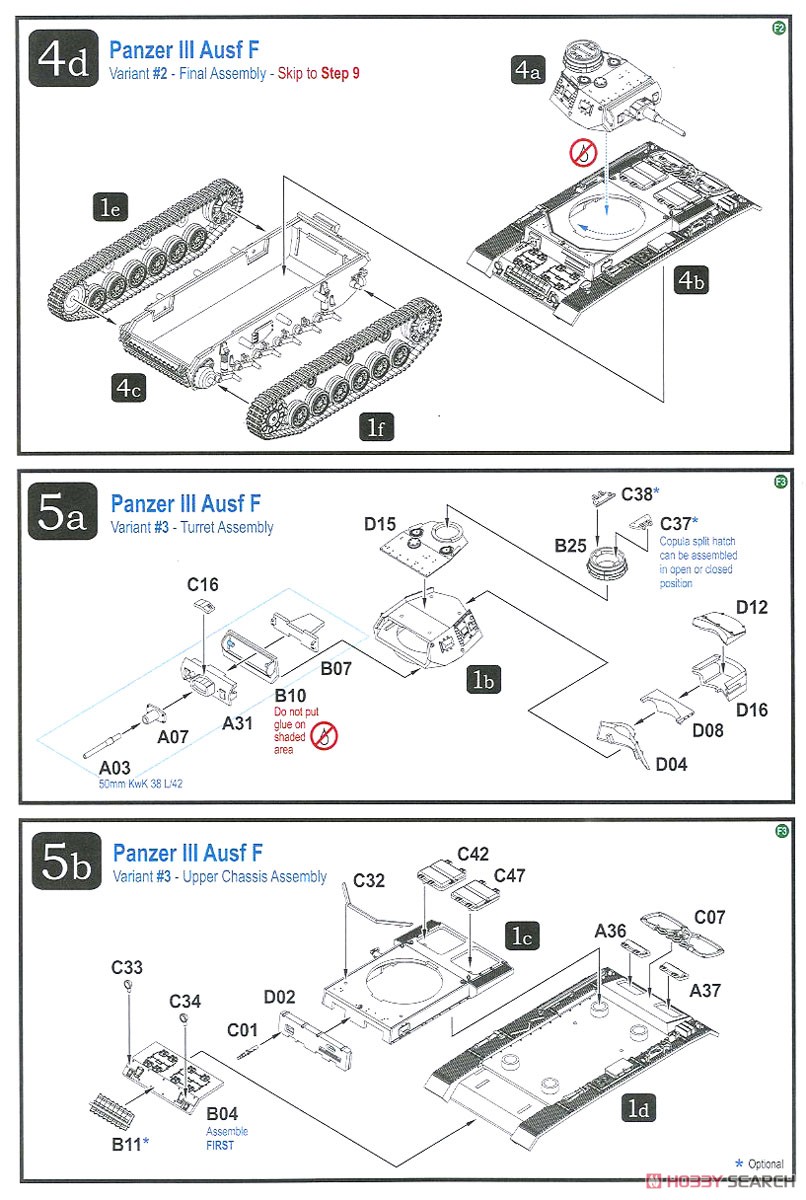 Panzer III Ausf E/F/G (Plastic model) 設計図8