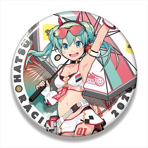 Hatsune Miku Racing Ver. 2020 Big Can Badge Tropical Ver. (Anime Toy)