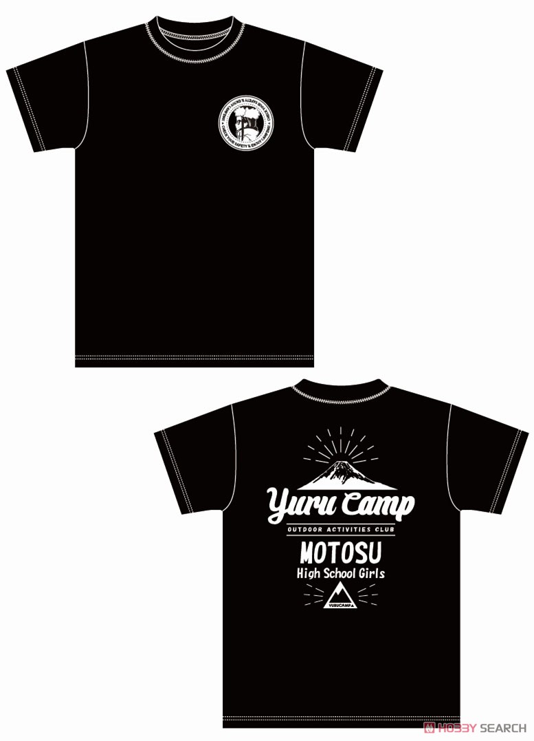 Yurucamp Motosu High School Outdoor Activities Club T-Shirt (M) (Chiaki) Black (Anime Toy) Item picture1