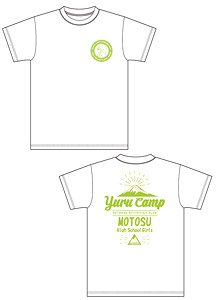 Yurucamp Motosu High School Outdoor Activities Club T-Shirt (L) (Aoi) White (Anime Toy)