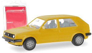 (HO) Mini Kit Volkswagen Golf II 4door Yellow (Model Train)