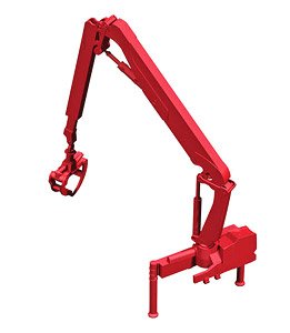 (HO) Hiab X-HIPRO 232-E3 木材トラック用 積載クレーン レッド (鉄道模型)