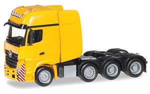 (HO) メルセデスベンツ アクトロスギガスペースSLT 4-axle 大型リジッドトラクター イエロー (MB A 11 ZM) (鉄道模型)