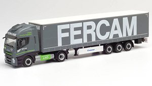 (HO) イベコ ストラリス NP カーテンキャンバス セミトレーラー `Fercam` (Iveco NP GaPlSz) (鉄道模型)
