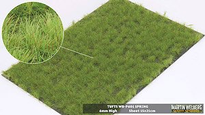 Static Grass 6mm Tufts Spring (Plastic model)