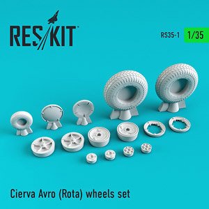 Cierva Avro (Rota) Wheels Set (for Miniart) (Plastic model)