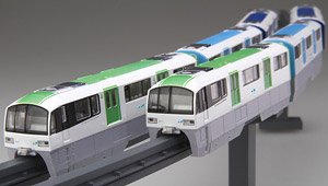 Tokyo Monorail Type 2000 New Color Six Car Formation Display Model (Unpainted Kit) (6-Car Set) (Unassembled Kit) (Model Train)