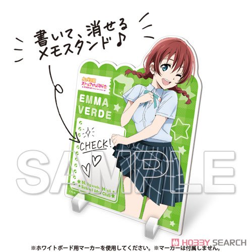 [Love Live! Nijigasaki High School School Idol Club] Acrylic Memo Stand Emma Verde Ver. (Anime Toy) Item picture3
