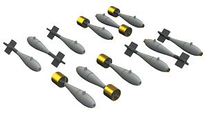BDU-33 & Mk.76 Bombs (6 Pieces Each) (Plastic model)