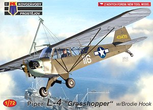 Piper L-4 `Grasshopper` w/Brodie Hook (Plastic model)